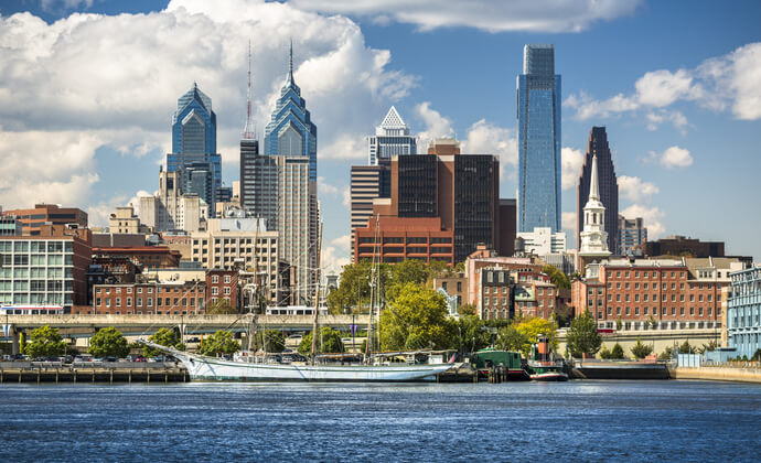 Waterfront view of Philadelphia