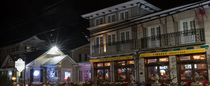 A busy street in Montgomery County at night