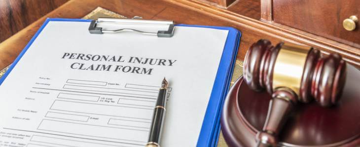 Personal injury claim form